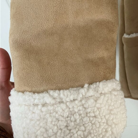 XS Tan Faux Sherpa Lined Jacket ~ Free People - Picture 7 of 8